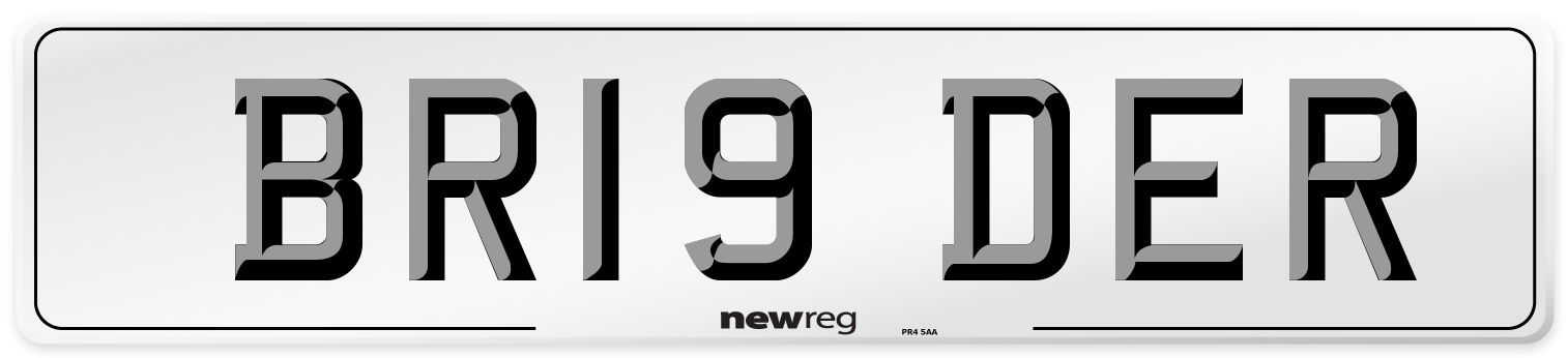 BR19 DER Number Plate from New Reg